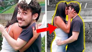 Oyuncu Gibi Davranan Tanımadığı Bir Kızı Öpmek