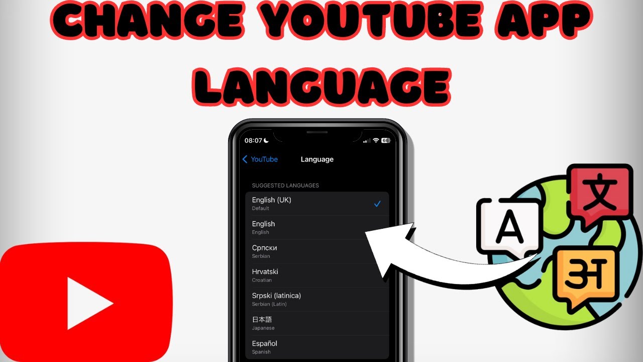 How To Change YouTube App Language - YouTube