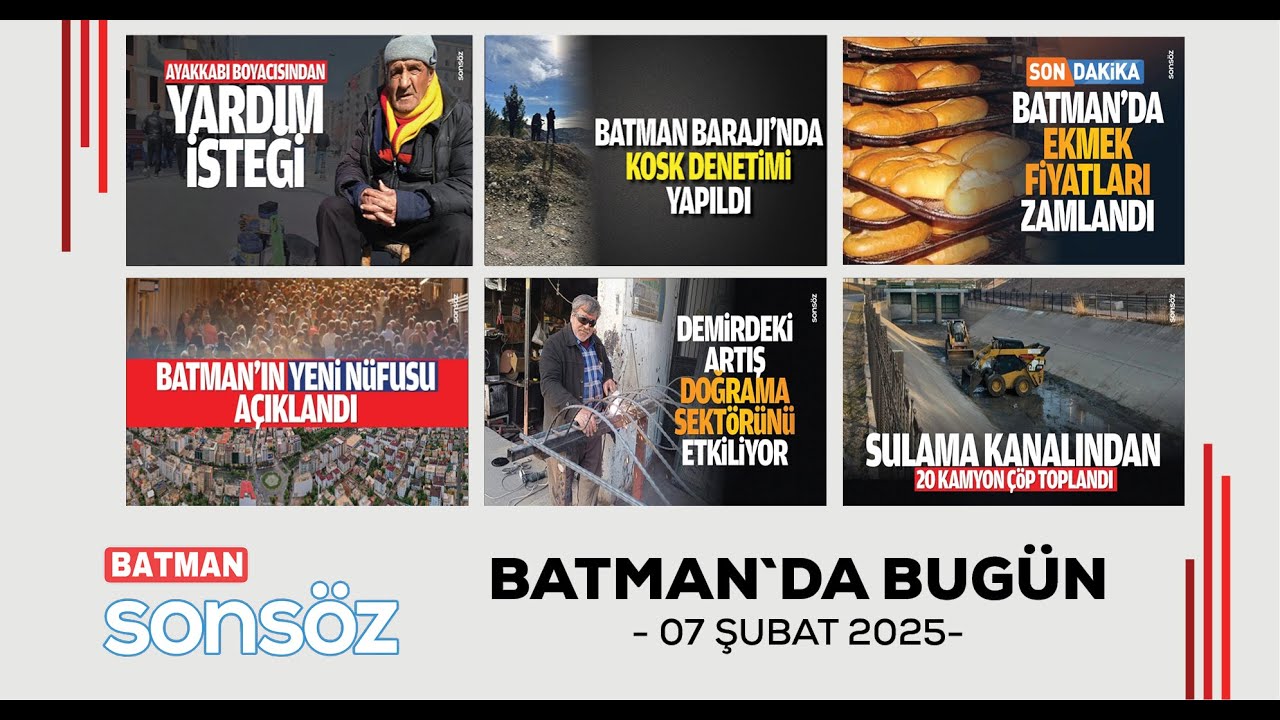 Batman`da bug&uuml;n 7 şubat 2025