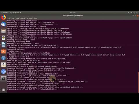 Ubuntu Desktop 18.04 Install mysql and phpmyadmin