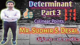 Determinant part 3 Collinear points. Application of determinant. Math's academy