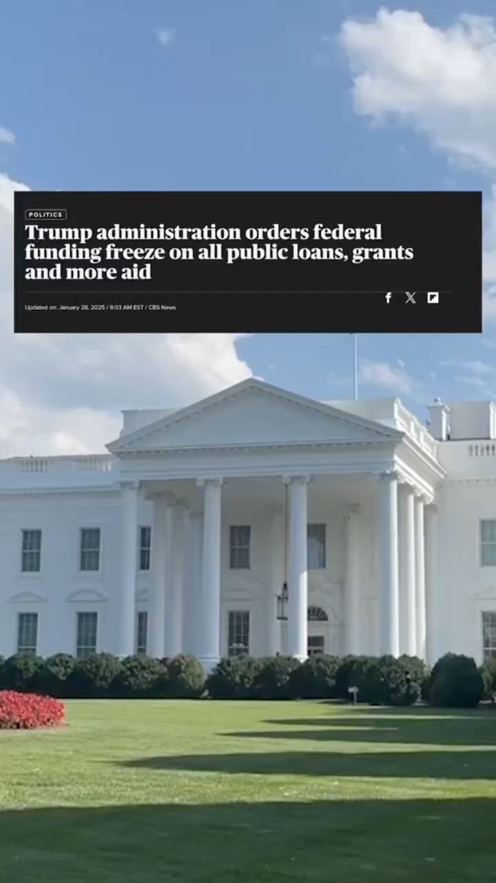 Trump administration orders federal funding freeze on public loans and grants #shorts