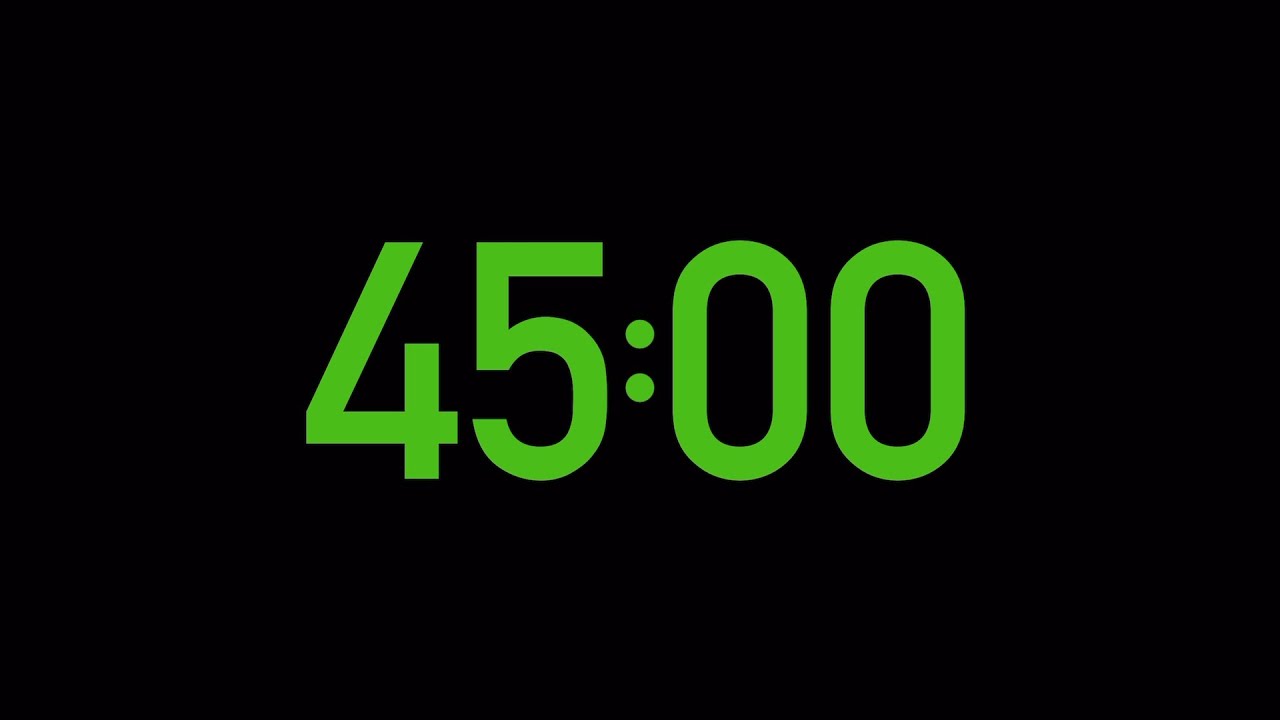 45 minutes countdown, Timer & alarm clock. - YouTube