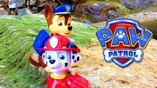 Paw Patrol Chase & Marshall In Pirate Ship Adventure Real River Action Story Episode
