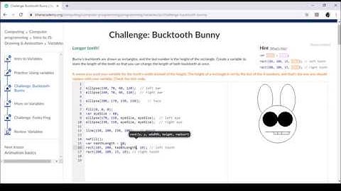 Challenge Bucktooth Bunny Khan Academy
