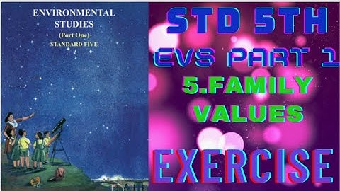 Standard 5th Environmental studies part 1 lesson no 5.Family values  exercise