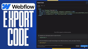How To Export Code From Webflow (2025) Easy Tutorial
