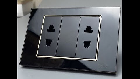 Ổ Cắm Điện Âm tường Mặt Kính Cường Lực Viền Vàng TENKO I Tenko.com.vn