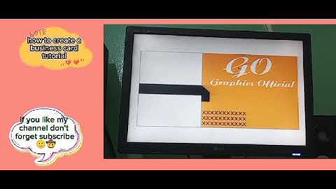 How to create a business card design in Corel draw Tutorial