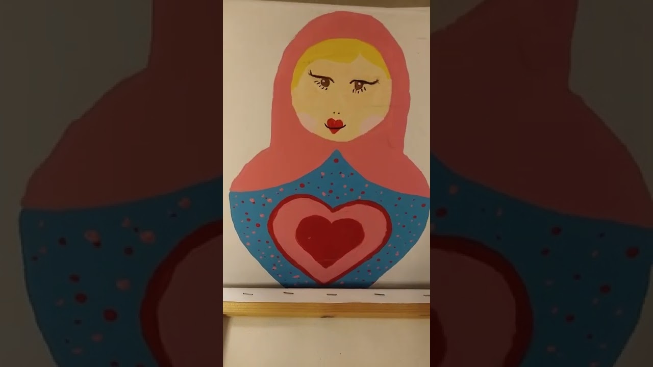 NESTING / STACKING Dolls Painted On Canvas 