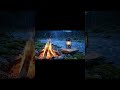 Cozy Campfire ASMR 4K 60fps – Crackling Fire & Gentle River for Study & Focus