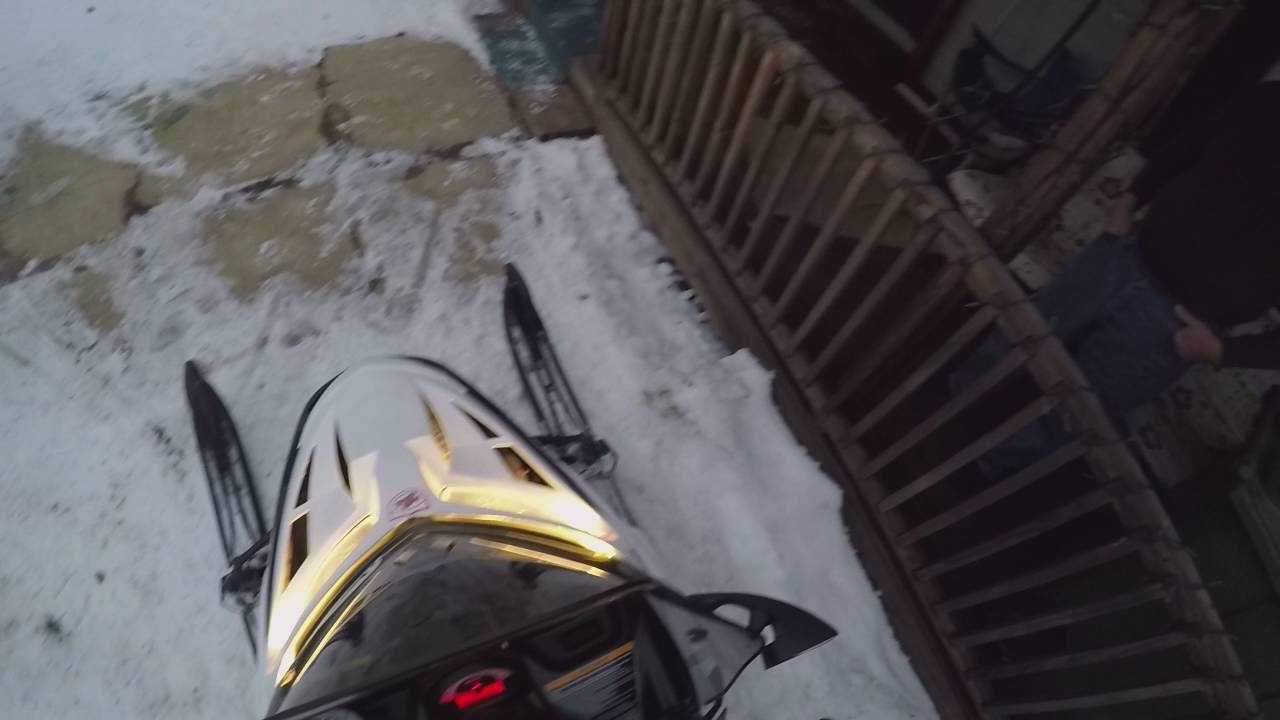 Snowmobiling to School!| January 8,2016 GOPRO