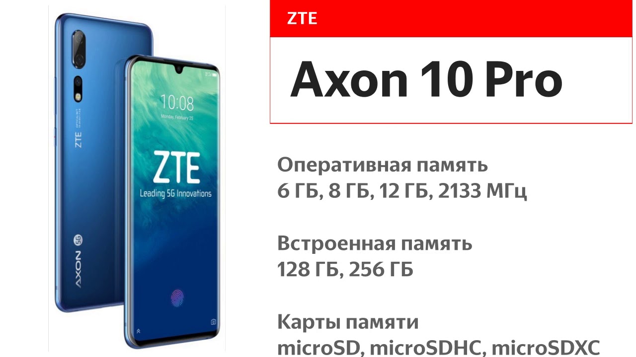 Новинка ZTE Axon 10 Pro: характеристики, где купить смартфон
