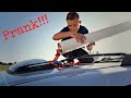 Filled his CAR with CANDY PRANK!