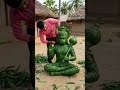 😱पत्तों से बनी हनुमान जी की अद्भुत मूर्ति🍃#shorts #leafart #indianart #villageart #ViralShorts