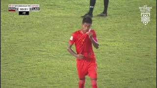 Maung Maung Lwin with an inch-perfect free-kick in stoppage time!