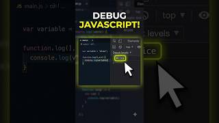 Debug JavaScript With console.log() 🔥 #shorts