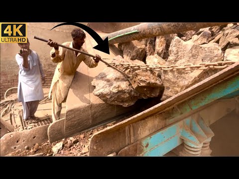 Big Rock Jaw Crusher Machine in Action | Powerful Stone Crushing ASMR Sounds