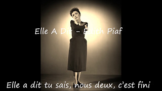 Edith Piaf - Elle A Dit