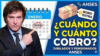 Cuando y Cuanto COBRO en ENERO 2026 Jubilados y Pensionados de ANSES con Mas Aum