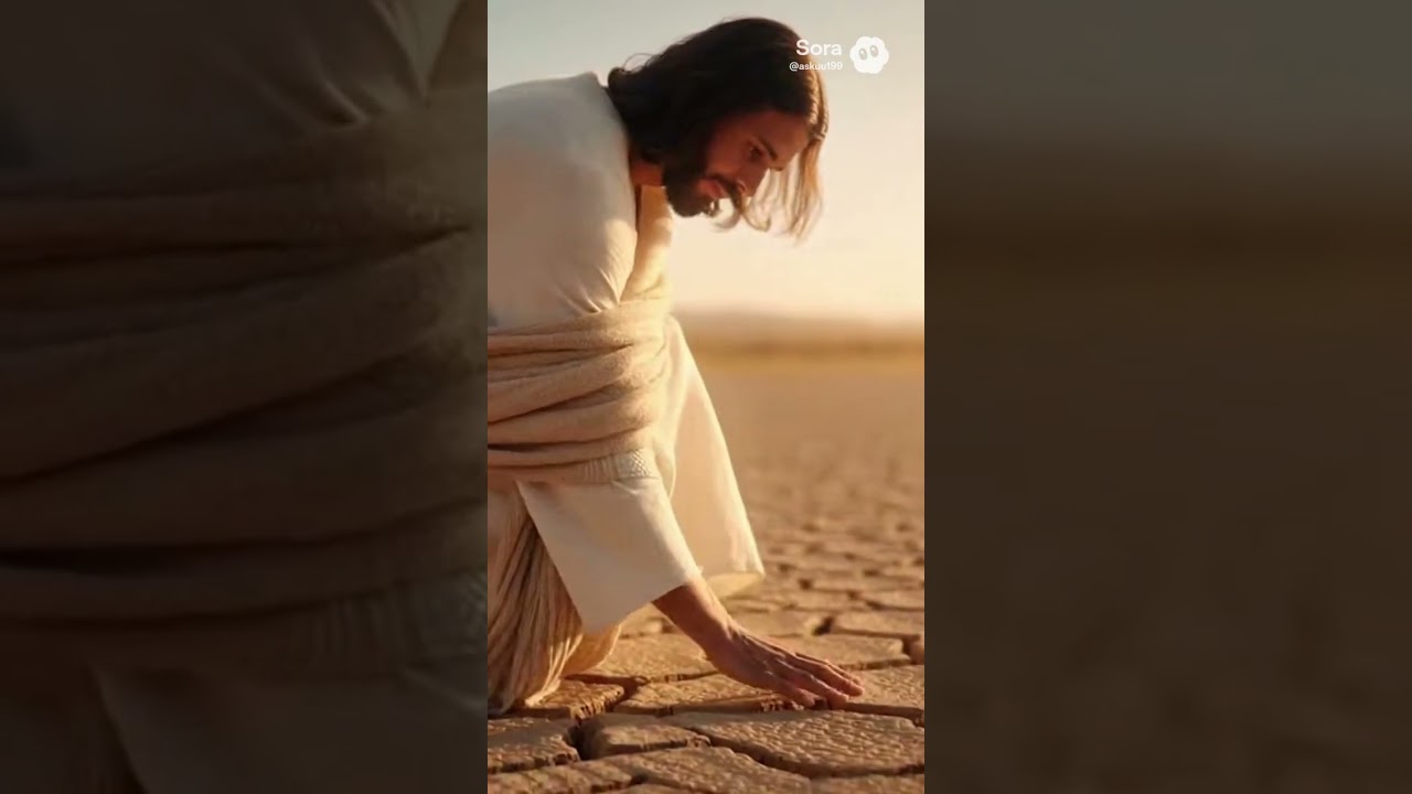 Jesus Touches the Ground Flowers Bloom 