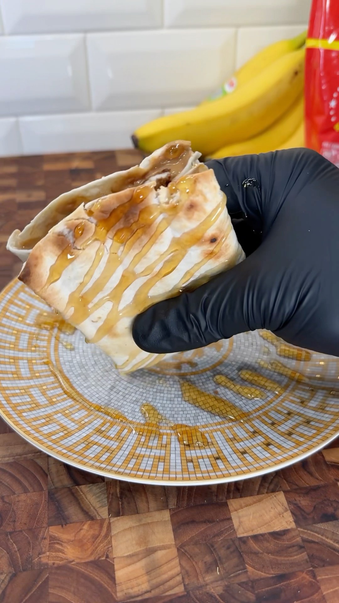 Peanut butter banana toaster wrap ? #shorts