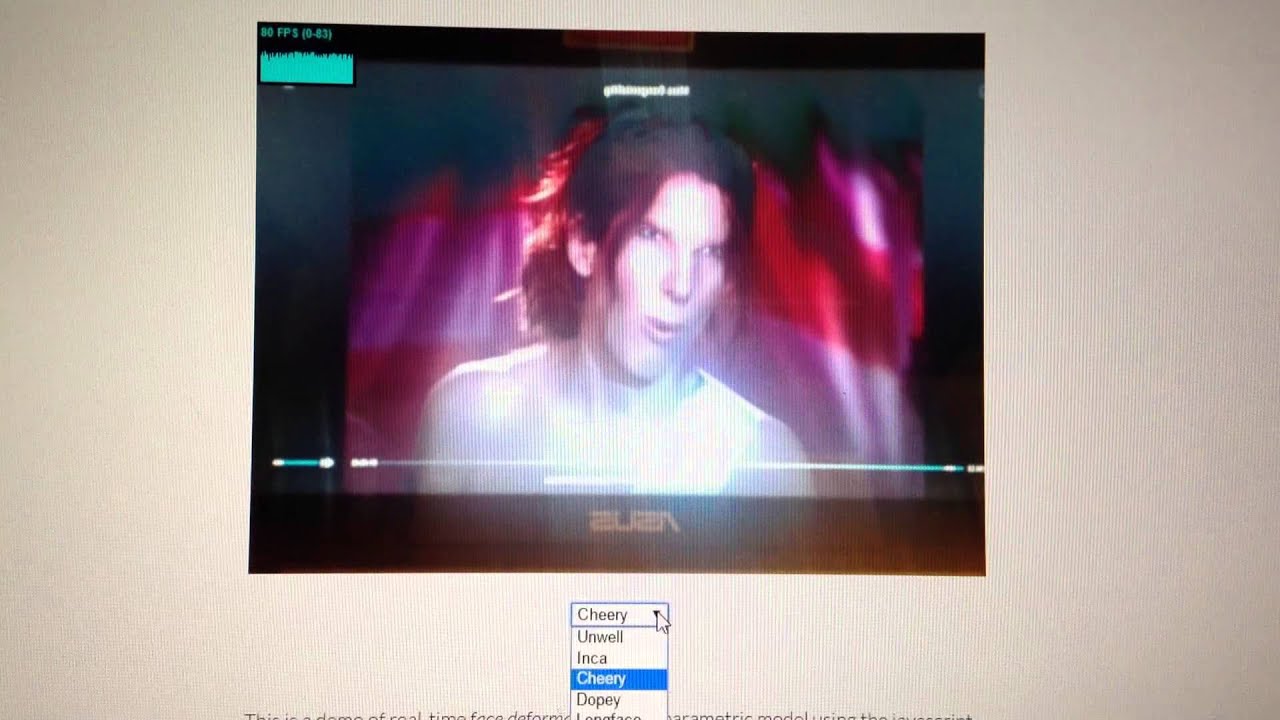real-time face deformation with a parametric model