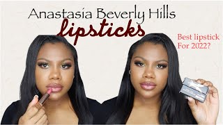 NEW Anastasia Beverly Hills Satin Lipsticks, Swatches and Try on