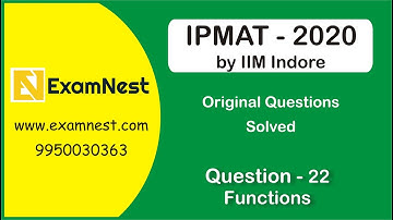 IPMAT 2020 | QA Question Solution by Ajay Sharma | Question - 22 Functions, Moderate