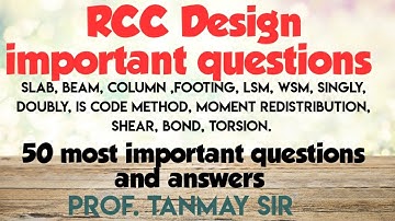 RCC design  exam questions and answers
