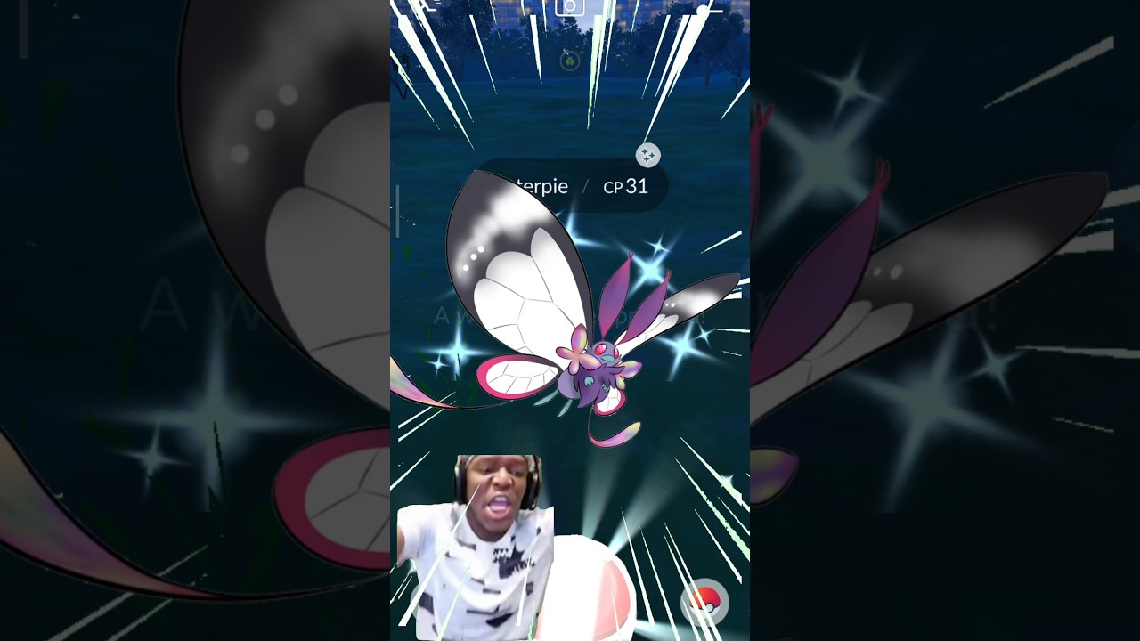 ✨shiny Caterpie pokemon in 