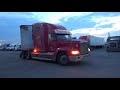 171 Peterbilt truck flatbed backing up