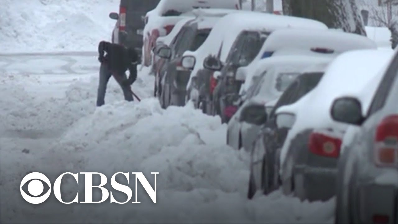Powerful winter storm slams the Northeast after hitting Midwest - YouTube