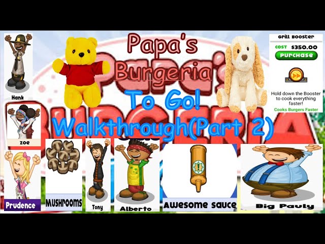 Papa's Burgeria - gameplay walkthrough day #1 