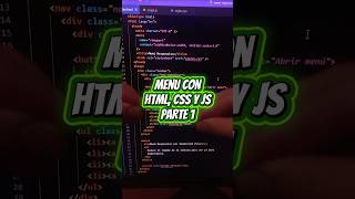 Menú con HTML, CSS y JS | Parte 1