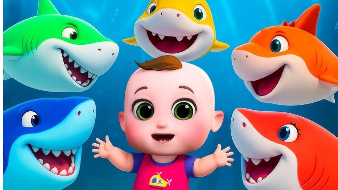 Baby Shark 🦈 Dance Song  3D Cartoon Nursery Rhymes for Kids  Fun Baby Songs