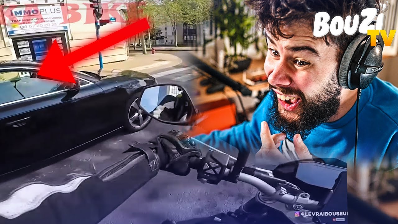 CE TYPE A FAILLI RENVERSER LE MOTARD (aïe)