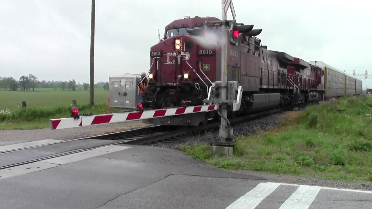 Cp 235 Cp 8610 Cp 8922 at Begin end CTC Sign Wolverton Ontario June 5 2016