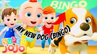 Super JoJo Meets New Dog Bingo 🐶 | Fun Kids Song &amp; Nursery Rhyme ••| Kids Songs &amp; Nursery Rhymes•|