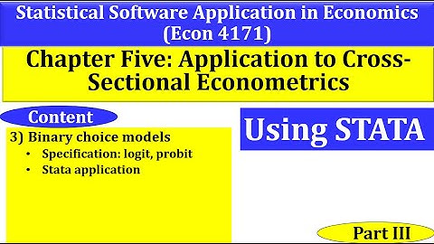 Binary Choice Models|#Logit and #Probit using #stata:Application to Cross-sectional Econometrics (3)