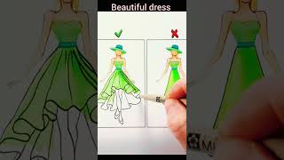 cute barbie dress👗#art #shorts#drawing #colors #design #barbie