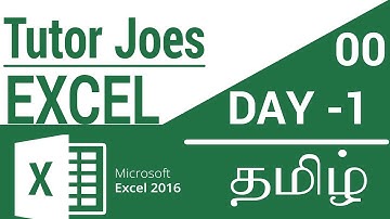 Learn Microsoft Excel 2016 From Basic To Advance in Tamil