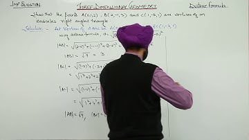 Best l ICSE MATH 11 l Three Dimensional Geometry l Important question on Vertices of triangle l L23