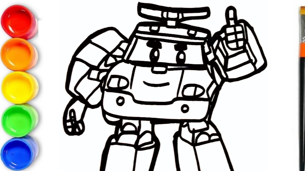 How to draw Robocar Poli