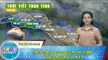 Thời tiết Tiền Giang 16.10.2024: có mưa rào và dông, rải rác có nơi có mưa vừa, mưa to