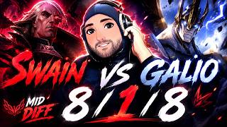 SWAIN DESTROYS GALIO MID! 8/1/8 MID DIFF 🔥 | League of Legends (SwainGod)