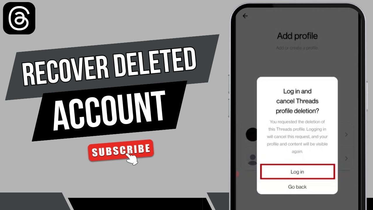 How to Recover Deleted Threads Account - YouTube