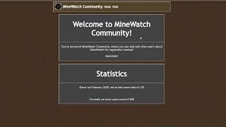 MineWatch Community WebSite