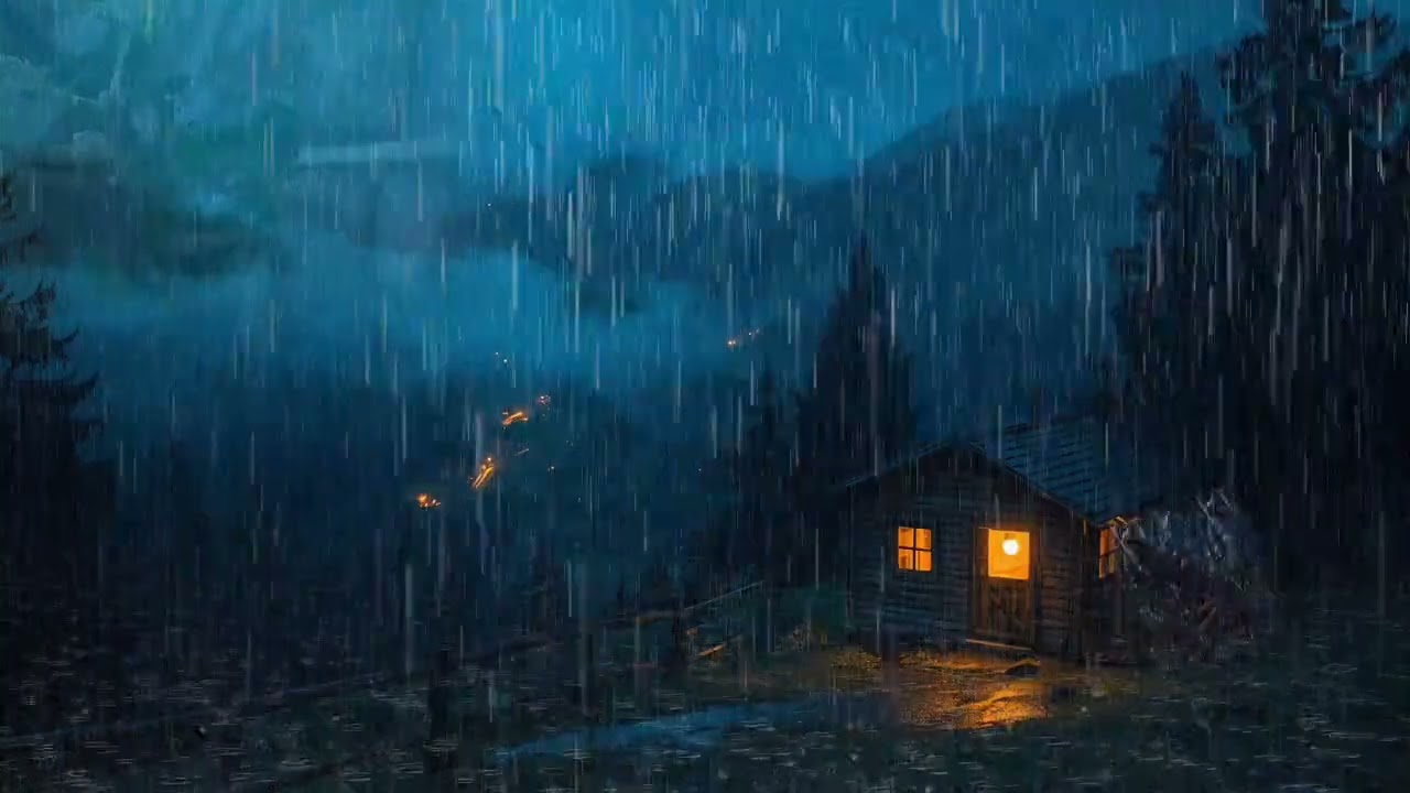 Heavy Rain on Window for Sleeping | Relaxing Rain ASMR Ambience and Thunder Sounds