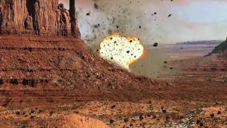 Explosion in desert